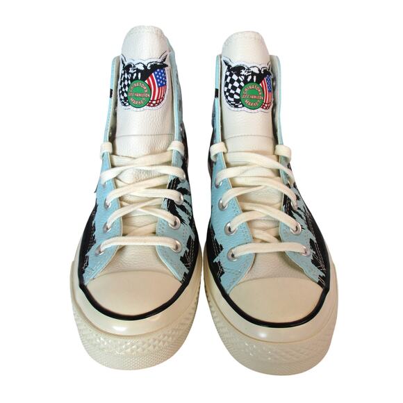 New CONVERSE Chinatown Market Chuck 70 Lakers Hi-Top Leather Sneakers Sz 9.5 - Picture 5 of 10